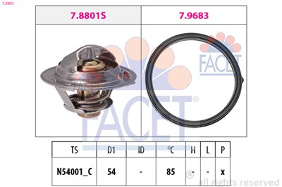 FACET 7.8803 Číslo výrobce: KW 580 803. EAN: 8012510032664.