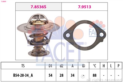 FACET 7.8869 Číslo výrobce: KW 580 869. EAN: 8012510035061.