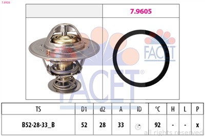 FACET 7.8928 Číslo výrobce: KW 580 928. EAN: 8012510035665.