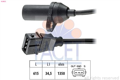 FACET 9.0053 Číslo výrobce: KW 453 053. EAN: 8012510063620.