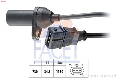 FACET 9.0157 Číslo výrobce: EPS 1.953.157. EAN: 8012510076026.