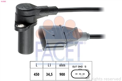 FACET 9.0383 Číslo výrobce: KW 453 383. EAN: 8012510095690.