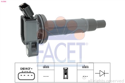 FACET 9.6366 Číslo výrobce: KW 470 466. EAN: 8012510032640.