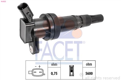 FACET 9.6522 Číslo výrobce: KW 470 622. EAN: 8012510300190.