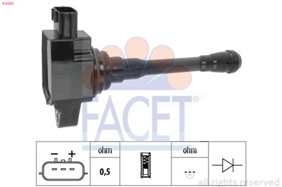 FACET 9.6543 Číslo výrobce: KW 470 643. EAN: 8012510303115.