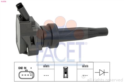 FACET 9.6558 Číslo výrobce: KW 470 658. EAN: 8012510303085.