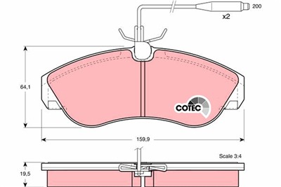 TRW GDB1106 Číslo výrobce: 21799. EAN: 3322936411062.