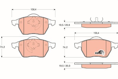 TRW GDB1200 Číslo výrobce: 21624. EAN: 3322936412007.