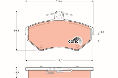 TRW GDB1266 Číslo výrobce: 20168. EAN: 3322937201266.