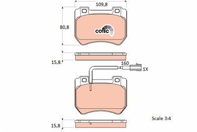 TRW GDB1904 Číslo výrobce: 24720. EAN: 3322938085698.