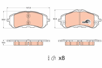 TRW GDB2044 Číslo výrobce: 25583. EAN: 3322938223823.