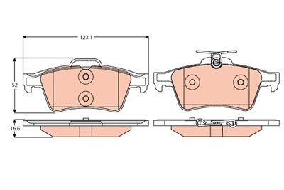 TRW GDB2086 Číslo výrobce: 23482. EAN: 3322938294557.