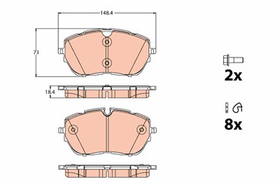 TRW GDB2121 Číslo výrobce: 22218. EAN: 3322938319502.