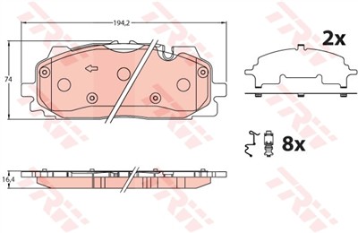 TRW GDB2190 Číslo výrobce: 25861. EAN: 3322938412265.
