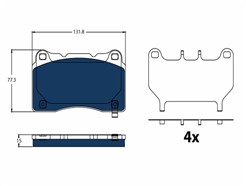 TRW GDB2198BTE ELECTRIC BLUE