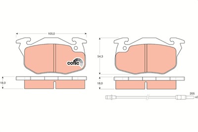 TRW GDB327 Číslo výrobce: 20905. EAN: 3322936403272.