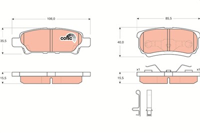 TRW GDB3341 Číslo výrobce: 24014. EAN: 3322937353446.