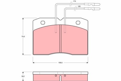 TRW GDB343 Číslo výrobce: 21048. EAN: 3322936403432.