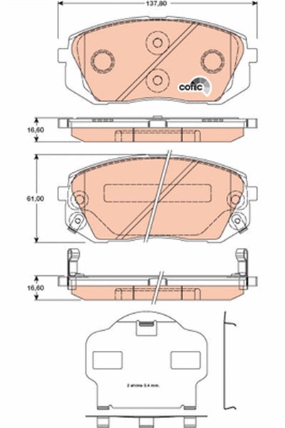 TRW GDB3461 Číslo výrobce: 24501. EAN: 3322937740819.