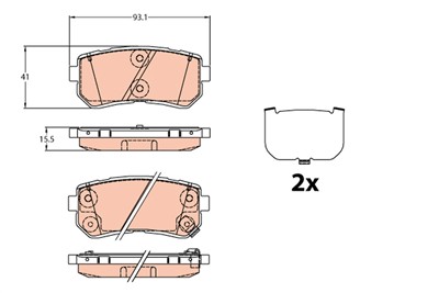 TRW GDB3636 Číslo výrobce: 24321. EAN: 3322938323653.
