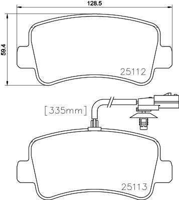 HELLA 8DB 355 015-301 Číslo výrobce: 25112. EAN: 4082300359619.