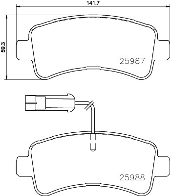 HELLA 8DB 355 024-871 Číslo výrobce: 25987. EAN: 4082300599763.