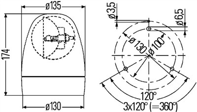 HELLA 2RL 007 337-011 Číslo výrobce: 1732-24V. EAN: 4082300045307.