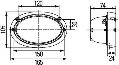 HELLA 1GA 996 161-111 Číslo výrobce: Oval 100 FF. EAN: 9002920110341.