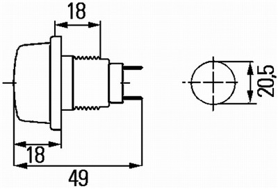 HELLA 2PF 003 563-187 Číslo výrobce: E1 584. EAN: 4082300220728.