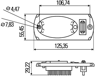 HELLA 2JA 343 570-051 Číslo výrobce: Mini OvalLED. EAN: 6416386912778.