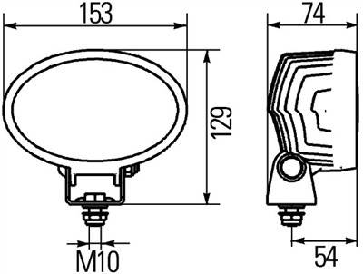 HELLA 1GA 996 661-001 Číslo výrobce: Oval 100 LED. EAN: 9002920148085.