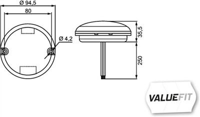 HELLA 2BA 357 028-021 Číslo výrobce: E9 6571. EAN: 4082300553765.
