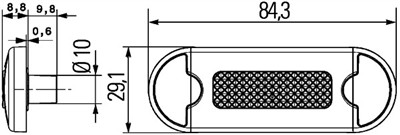 HELLA 2PF 959 855-247 Číslo výrobce: E24 5878. EAN: 4082300547504.