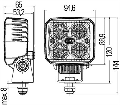 HELLA 1GA 996 284-091 Číslo výrobce: Q90 compact. EAN: 9002920158503.