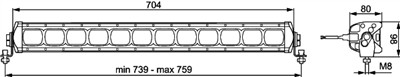 HELLA 1GJ 360 003-002 Číslo výrobce: Lightbar LBX-720 LED. EAN: 9002920161657.