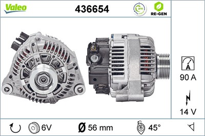 VALEO 436654 EAN: 3276424366542.