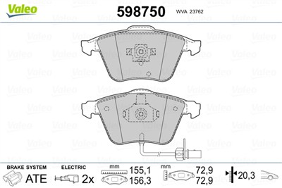 VALEO 598750 EAN: 3276425987500.