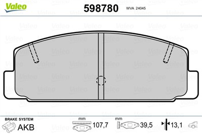 VALEO 598780 EAN: 3276425987807.