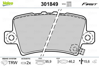 VALEO 301849 EAN: 3276423018497.