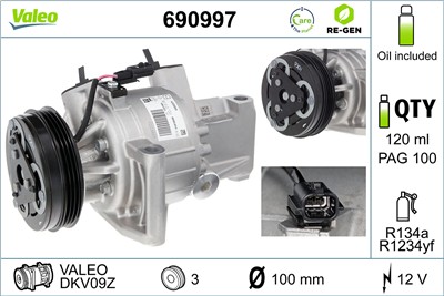 VALEO 690997 EAN: 3276426909976.