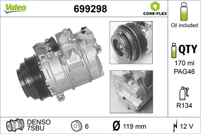 VALEO 699298 Číslo výrobce: 7SBU16C. EAN: 3276426992985.