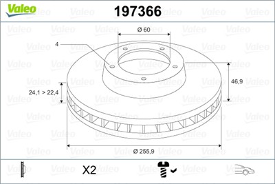 VALEO 197366 Číslo výrobce: D 1080. EAN: 3276421973668.