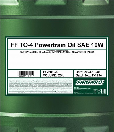 SCT - MANNOL FF2601-20 Číslo výrobce: ALLISON C4 (off-road).