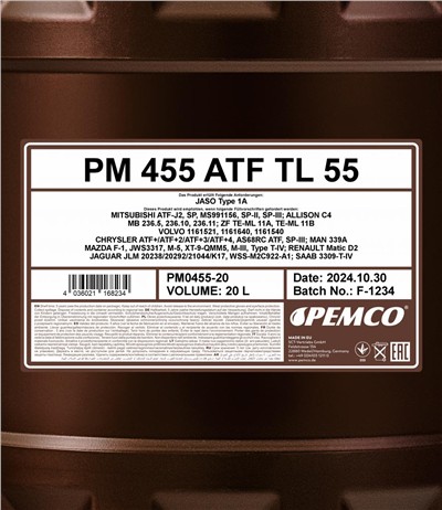 SCT - MANNOL PM0455-20 Číslo výrobce: BMW 82 22 0 142 519.