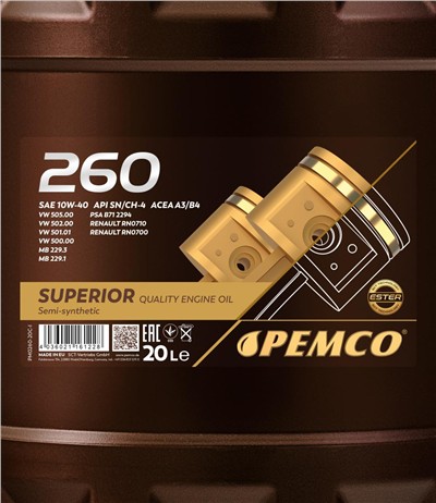 SCT - MANNOL PM0260-20 Číslo výrobce: A3.