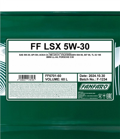 SCT - MANNOL FF6701-60 Číslo výrobce: SN.