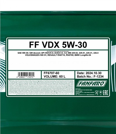 SCT - MANNOL FF6707-60 Číslo výrobce: C3.