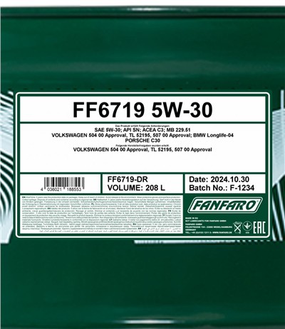 SCT - MANNOL FF6719-DR Číslo výrobce: SN.