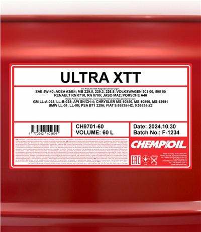 SCT - MANNOL CH9701-60 Číslo výrobce: MA2.
