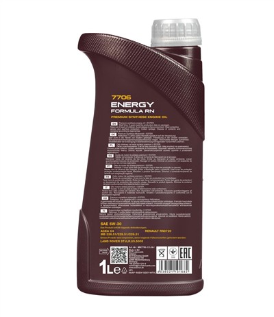 SCT - MANNOL MN7706-1 Číslo výrobce: MANNOL 7706 O.E.M. 5W-30. EAN: 4036021101682.
